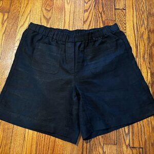 JJill Linen Shorts, Size XL, Black